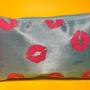 Rare Ipsy Pink Lips Silk Makeup Bag